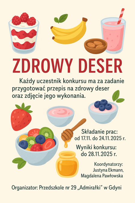 KONKURS KULINARNO- PLASTYCZNY  „ZDROWY DESER”